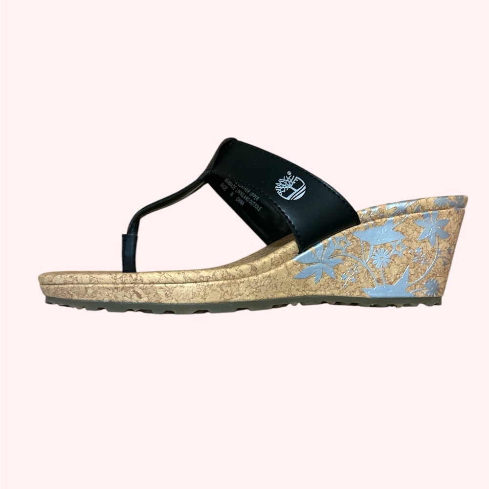 Timberland Black Women's 2.5” Wedge Sandals 7